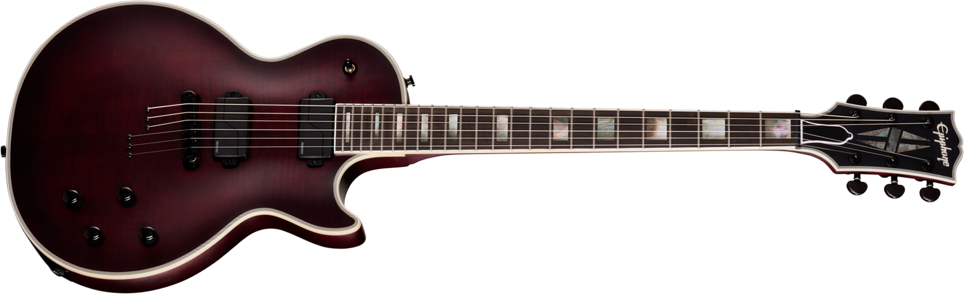Epiphone Les Paul Prophecy Modern 2h Fishman Fluence Ht Eb - Crimson Fog Satin - Single cut gitaar - Main picture