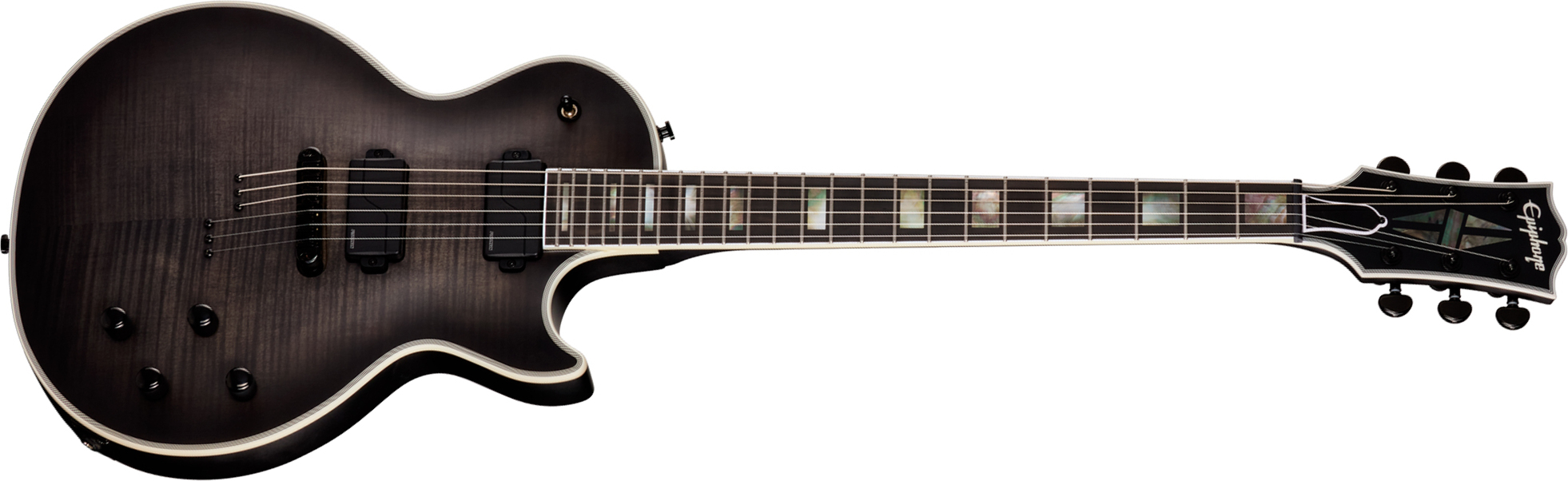 Epiphone Les Paul Prophecy Modern 2h Fishman Fluence Ht Eb - Obsidian Storm Satin - Single cut gitaar - Main picture