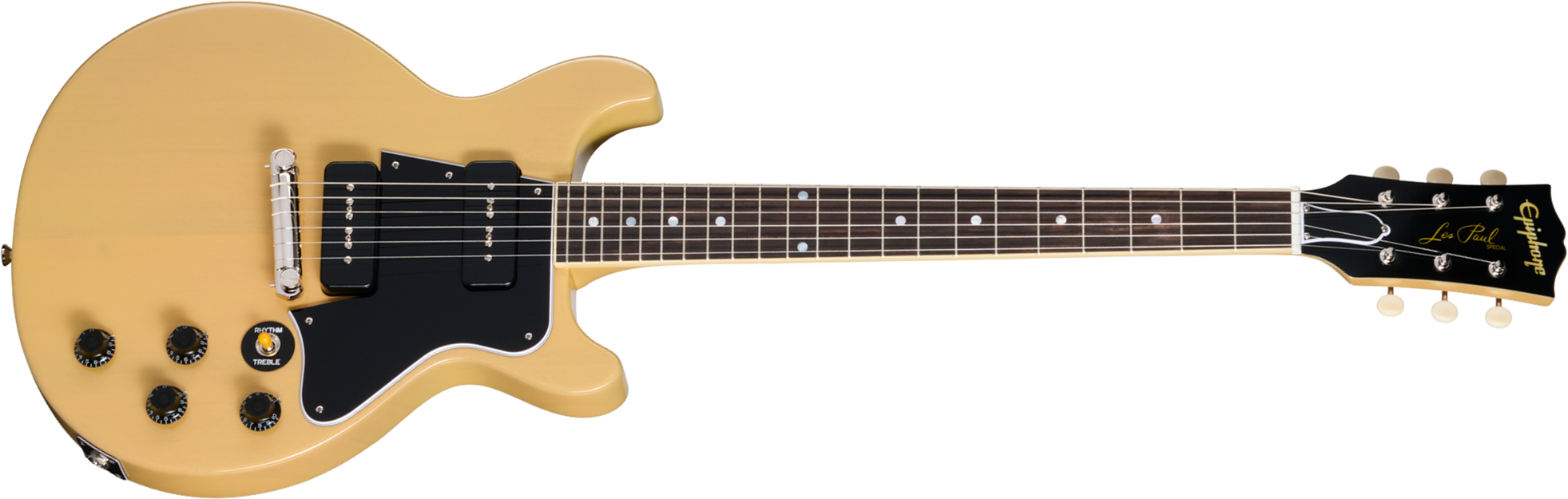 Epiphone Les Paul Special 1960 Dc Reissue Ins.by.g.c 2s P90 Gibson Ht Rw - Tv Yellow - Guitarra eléctrica de doble corte. - Main picture