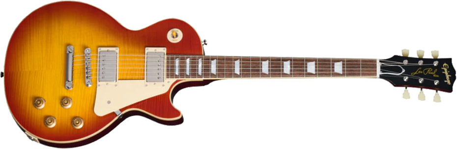 Epiphone Les Paul Standard 1959 Igc 2h Gibson Ht Lau - Washed Cherry Sunburst - Single cut gitaar - Main picture
