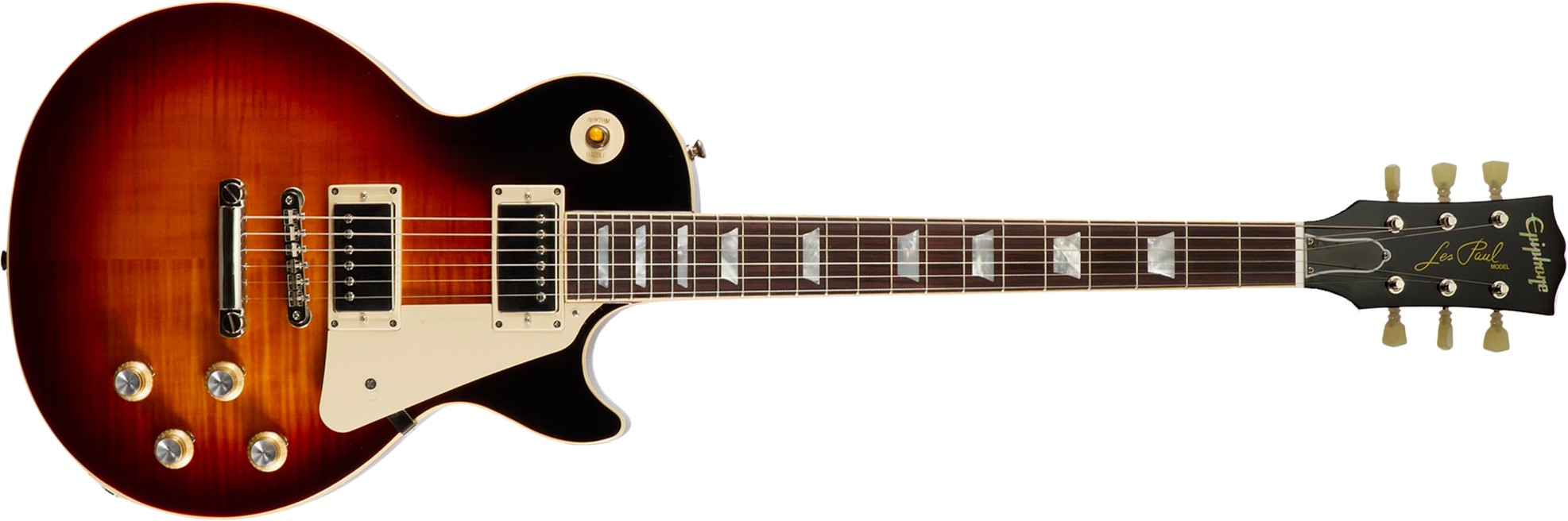 Epiphone Les Paul Standard 1960 Reissue Igc 2h Gibson Ht Rw - Washed Burgundy - Single cut gitaar - Main picture