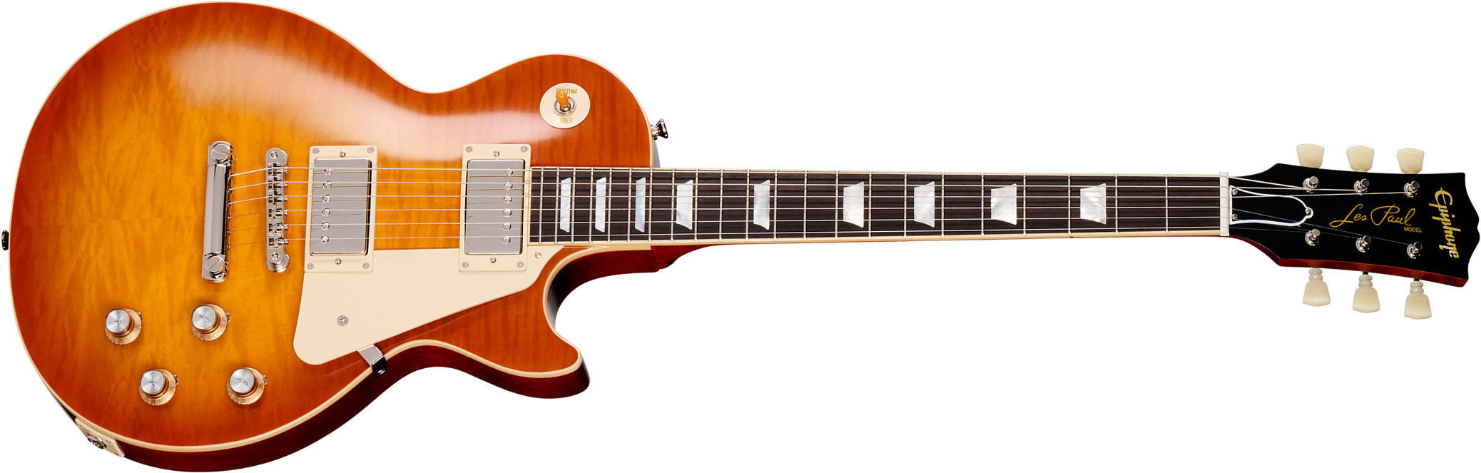 Epiphone Les Paul Standard 1960 Reissue Igc 2h Gibson Ht Rw - Tangerine Burst - Single cut gitaar - Main picture