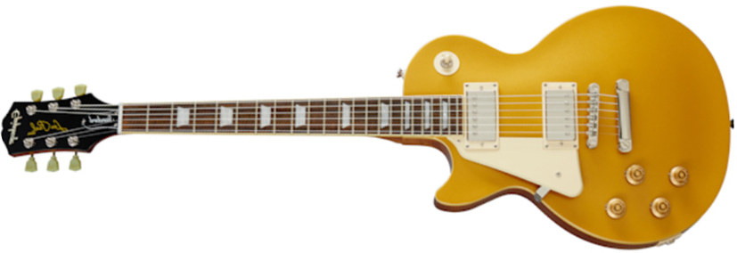 Epiphone Les Paul Standard 50s Lh Gaucher 2h Ht Rw - Metallic Gold - Linkshandige elektrische gitaar - Main picture