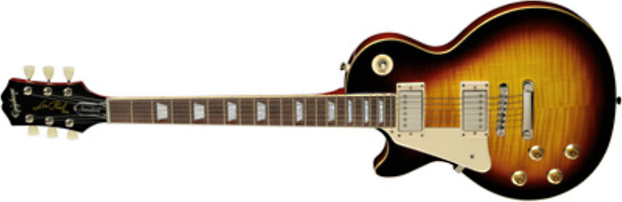 Epiphone Les Paul Standard 50s Lh Gaucher 2h Ht Rw - Vintage Sunburst - Linkshandige elektrische gitaar - Main picture