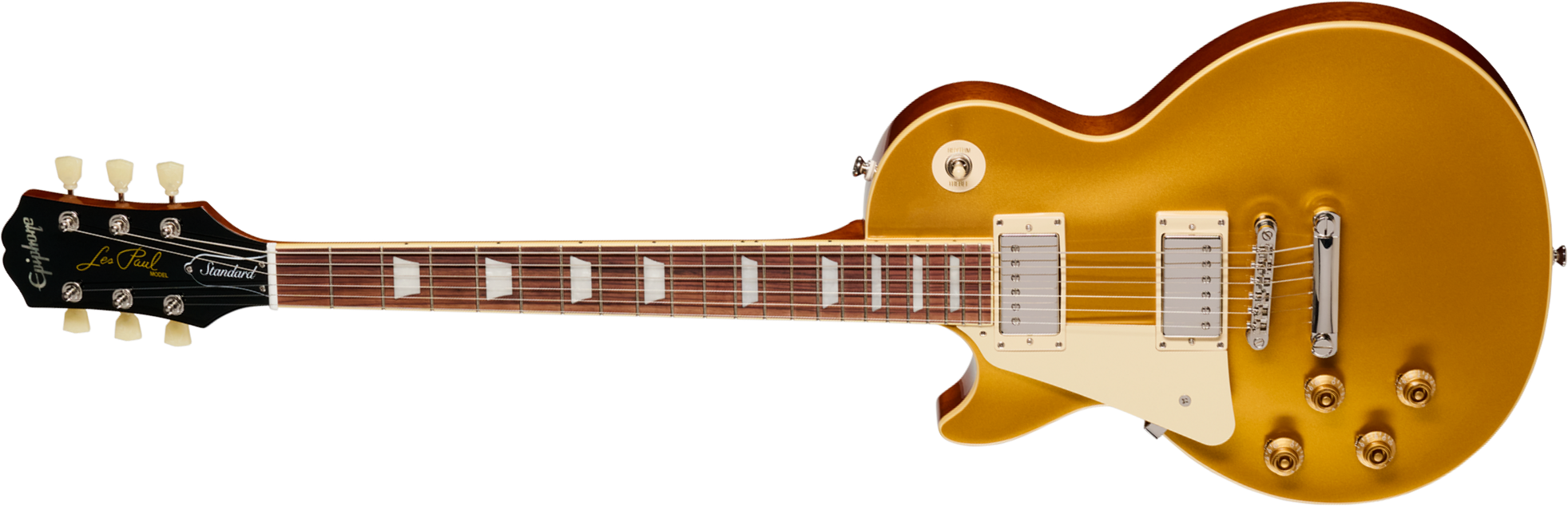 Epiphone Les Paul Standard 50s Lh Ibg Gaucher Original 2h Ht Rw - Goldtop - Single cut gitaar - Main picture