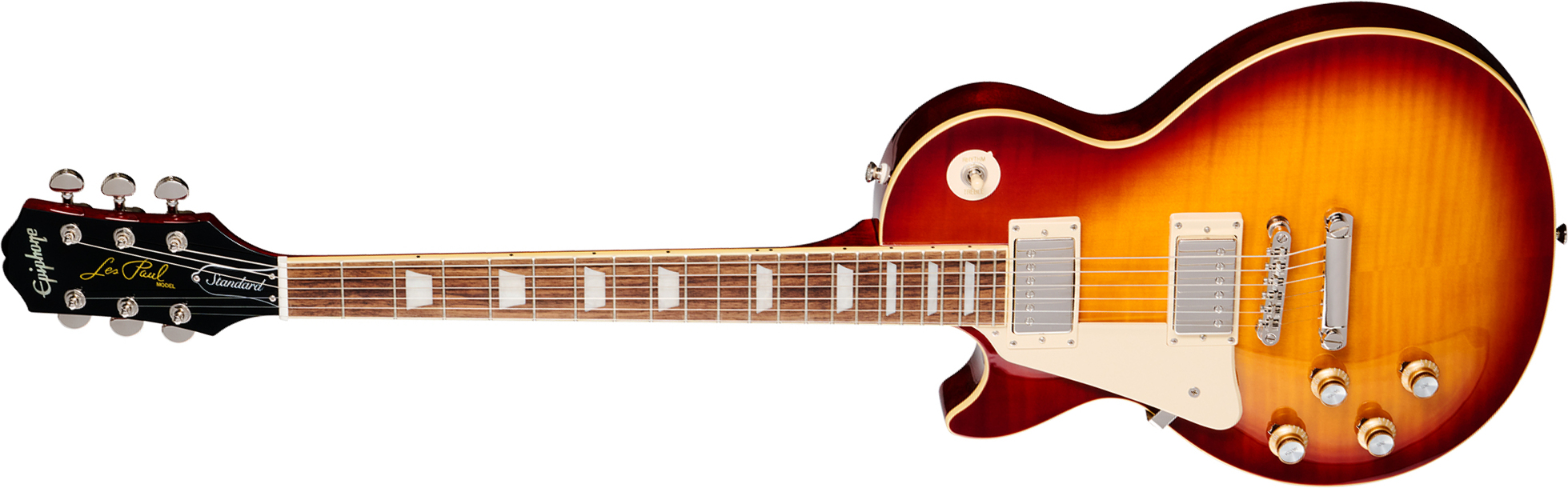 Epiphone Les Paul Standard 60s Figured Lh Ibg Original Gaucher 2h Ht Rw - Ice Tea Burst - Single cut gitaar - Main picture