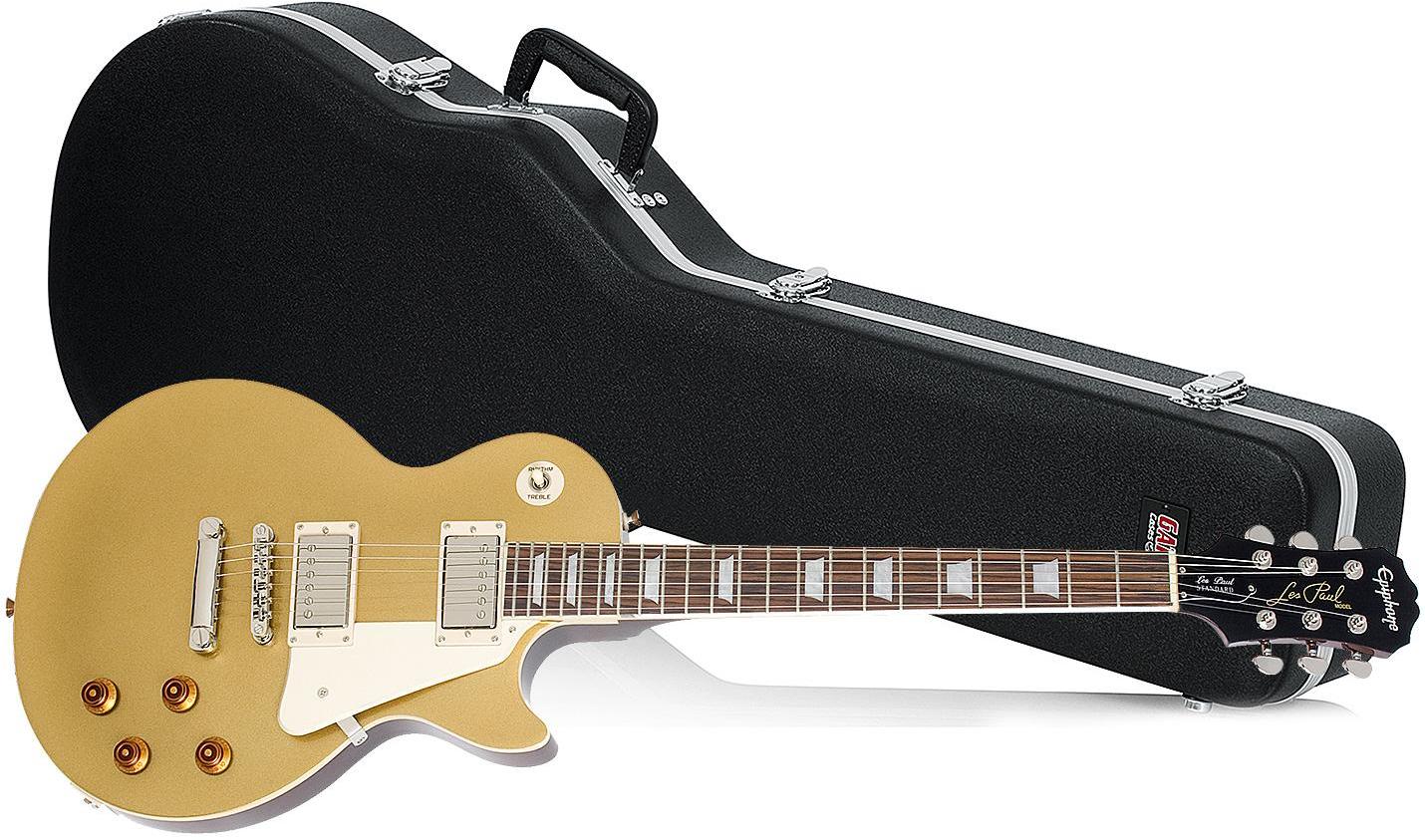 Elektrische gitaar set Epiphone Les Paul Standard + Gator GC-LPS Les Paul Case - Ebony
