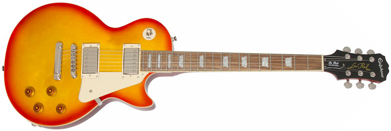 Epiphone Les Paul Standard Hh Ht Pf - Faded Cherry Sunburst - Enkel gesneden elektrische gitaar - Main picture