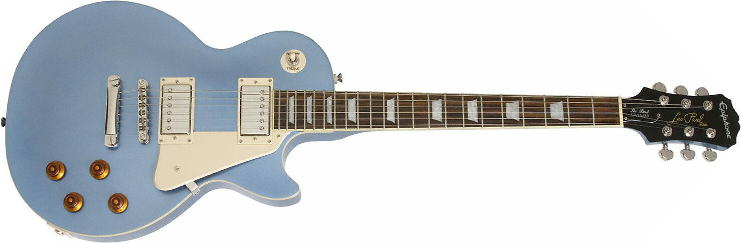 Epiphone Les Paul Standard Hh Ht Pf - Pelham Blue - Enkel gesneden elektrische gitaar - Main picture