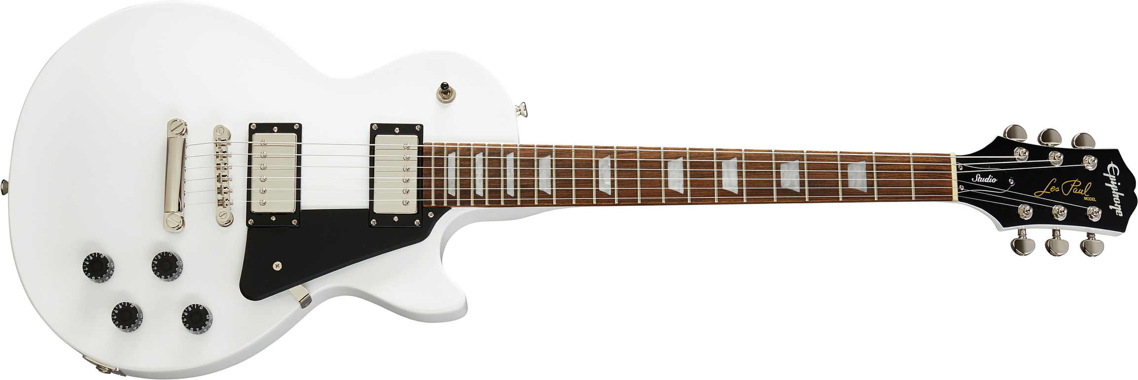 Epiphone Les Paul Studio 2h Ht Pf - Alpine White - Enkel gesneden elektrische gitaar - Main picture