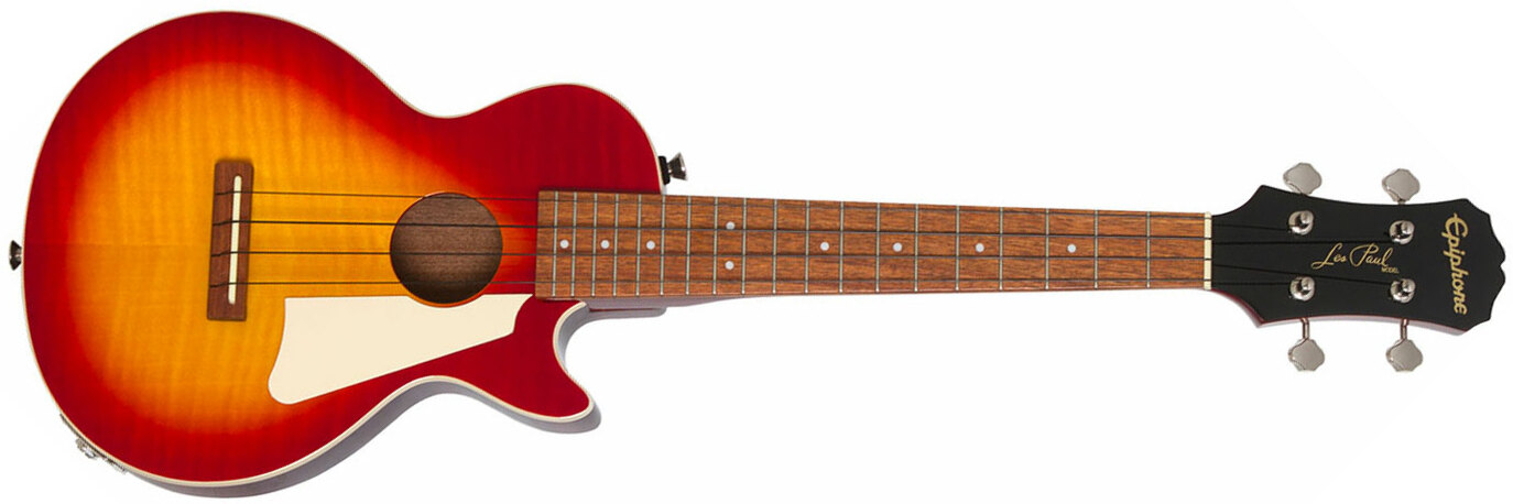 Epiphone Les Paul Tenor Acoustic/electric Ukulele 2019 Gra - Aged Cherry Sunburst - Ukulele - Main picture