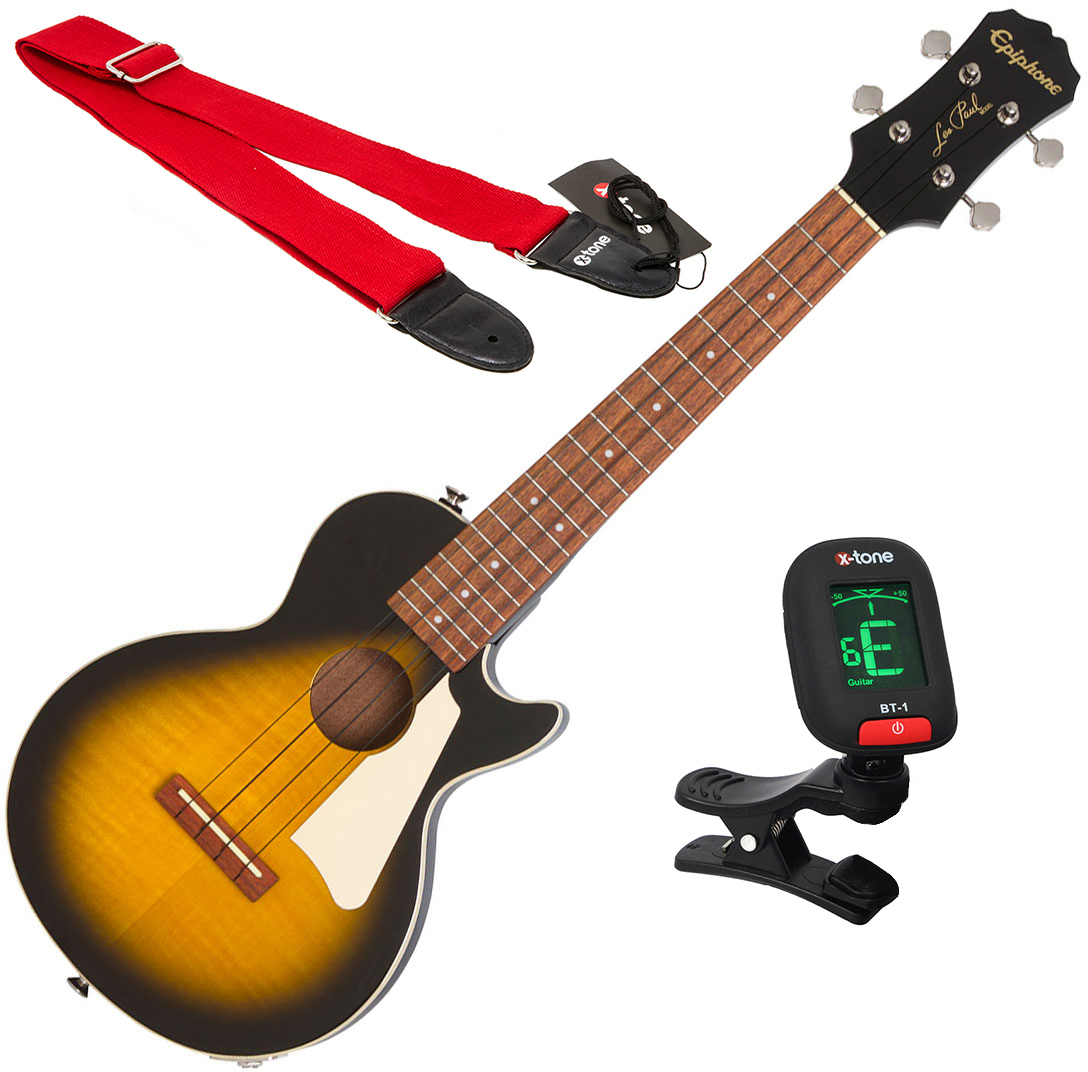 Epiphone Les Paul Tenor Acoustic/electric Ukulele Pack + X-tone Xg 3111 Strap + X-tone 3110 Tuner - Ukelele pakket - Main picture