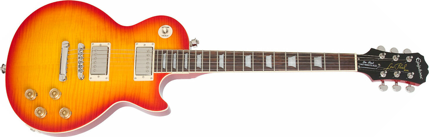 Epiphone Les Paul Tribute Plus Outfit Ch - Faded Cherry - Enkel gesneden elektrische gitaar - Main picture