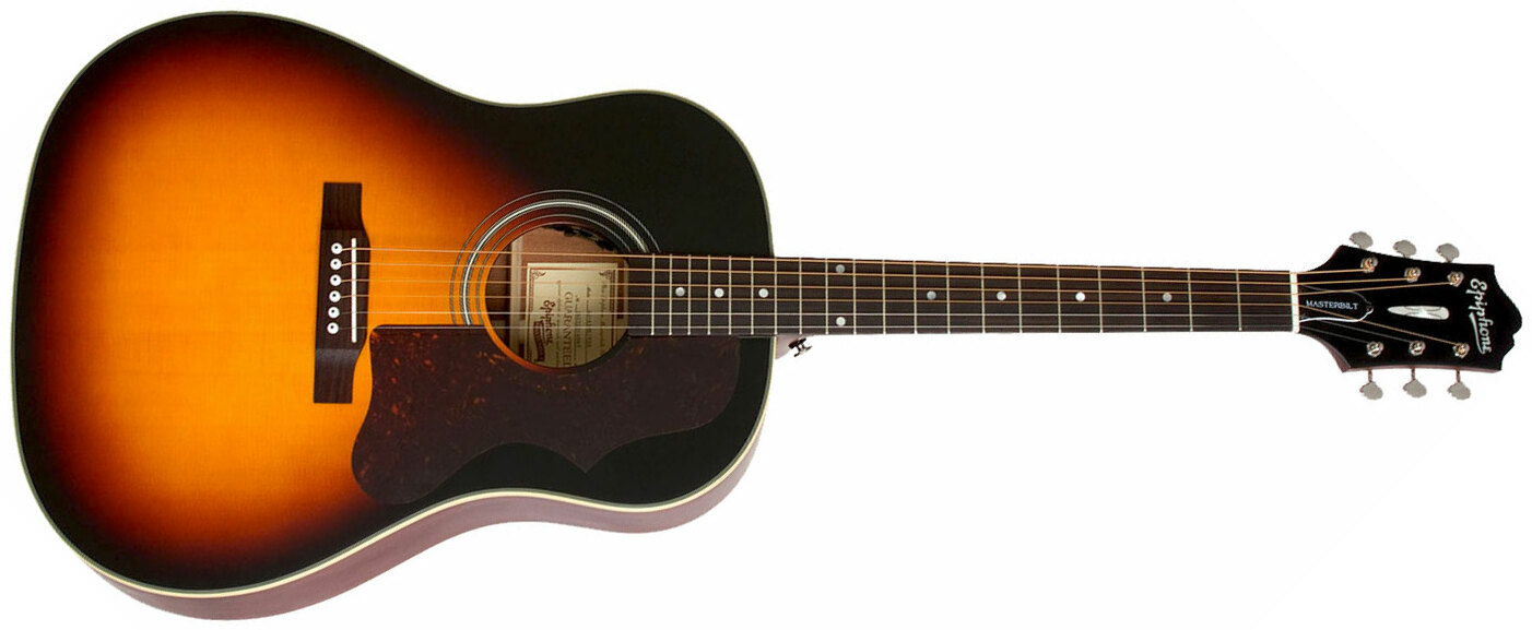 Epiphone Masterbilt Aj-45me Dreadnought Epicea Acajou Rw - Vintage Burst Satin - Elektro-akoestische gitaar - Main picture