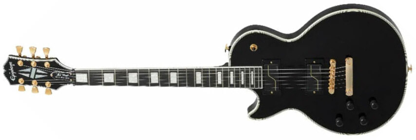 Epiphone Matt Heafy Les Paul Custom Origins Lh Gaucher Signature 2h Fishman Fluence Custom Ht Eb - Ebony - Linkshandige elektrische gitaar - Main pict