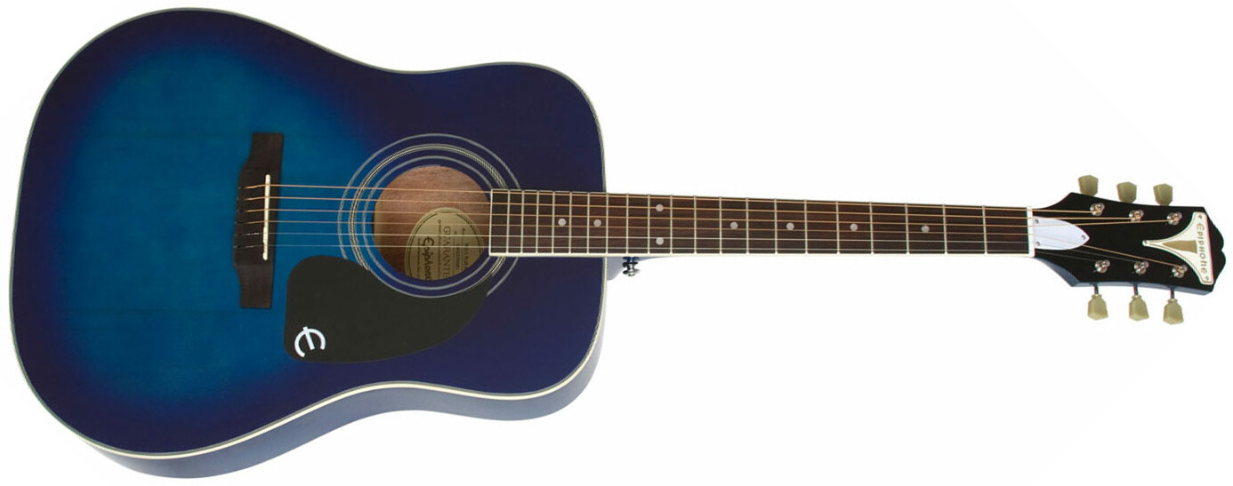 Epiphone Pro-1 Plus Acoustic Dreadnought Epicea Acajou - Translucent Blue - Westerngitaar & electro - Main picture