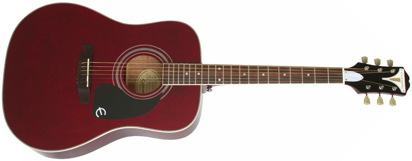 Epiphone Pro-1 Plus Acoustic Dreadnought Epicea Acajou - Wine Red - Westerngitaar & electro - Main picture