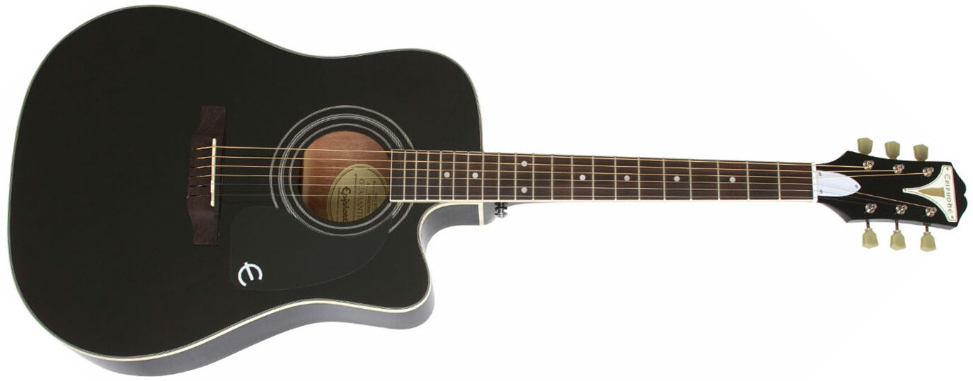 Epiphone Pro-1 Ultra Acoustic Dreadnought Cw Epicea Acajou - Ebony - Westerngitaar & electro - Main picture