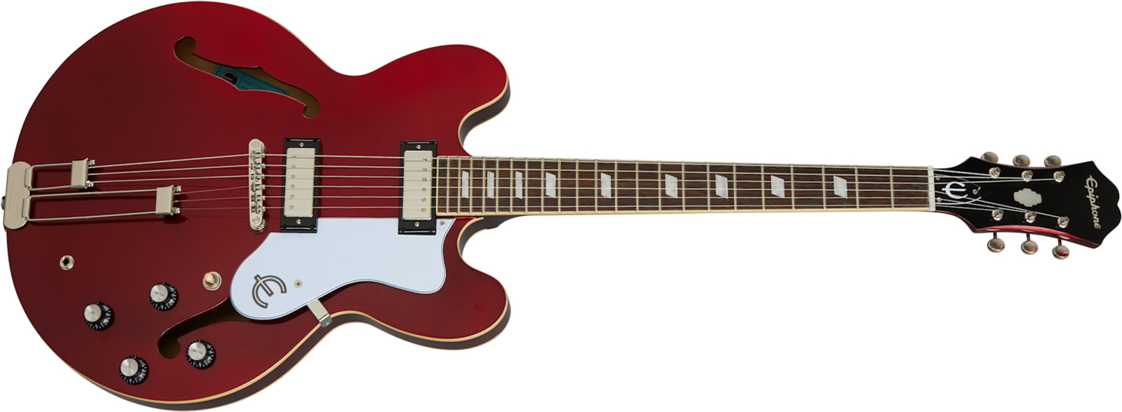 Epiphone Riviera Original Archtop 2mh Ht Lau - Sparkling Burgundy Top - Semi hollow elektriche gitaar - Main picture