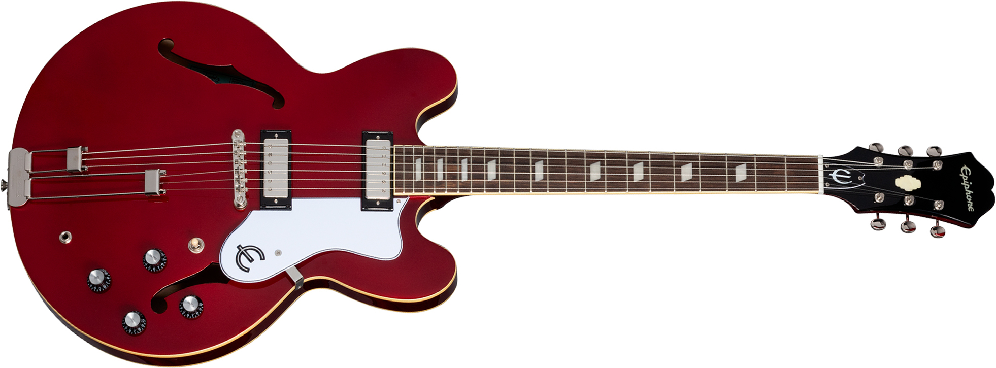 Epiphone Riviera Original Archtop 2mh Ht Rw - Sparkling Burgundy Top - Semi hollow elektriche gitaar - Main picture