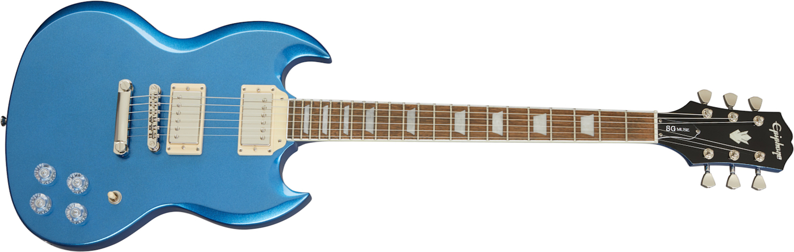 Epiphone Sg Muse Modern 2h Ht Lau - Radio Blue Metallic - Retro-rock elektrische gitaar - Main picture