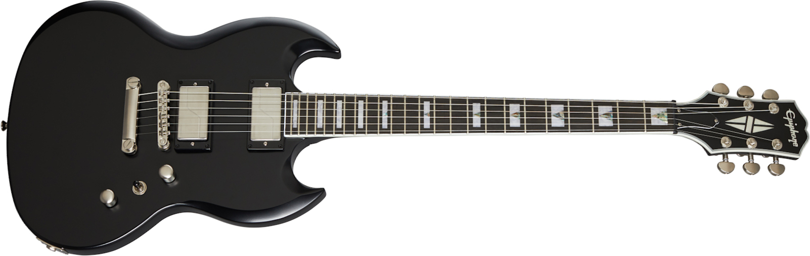 Epiphone Sg Prophecy Modern 2h Fishman Fluence Ht Eb - Black Aged - Guitarra eléctrica de doble corte. - Main picture