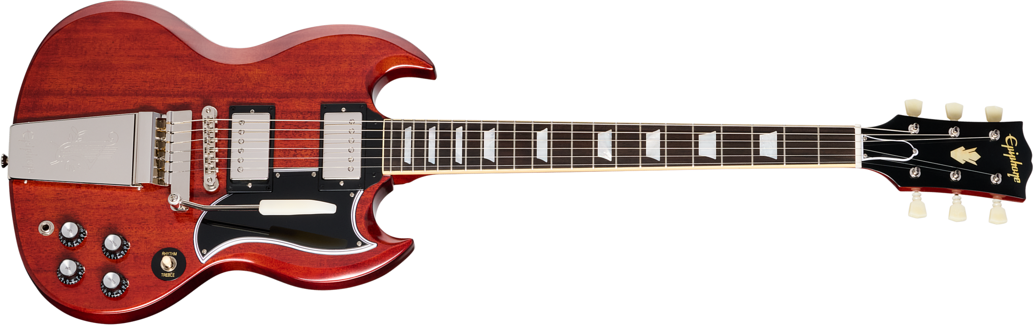 Epiphone Sg Standard 1964 Maestro Vibrola Reissue Ins.by.g.c 2h Gibson Trem Rw - Cherry Red - Guitarra eléctrica de doble corte. - Main picture