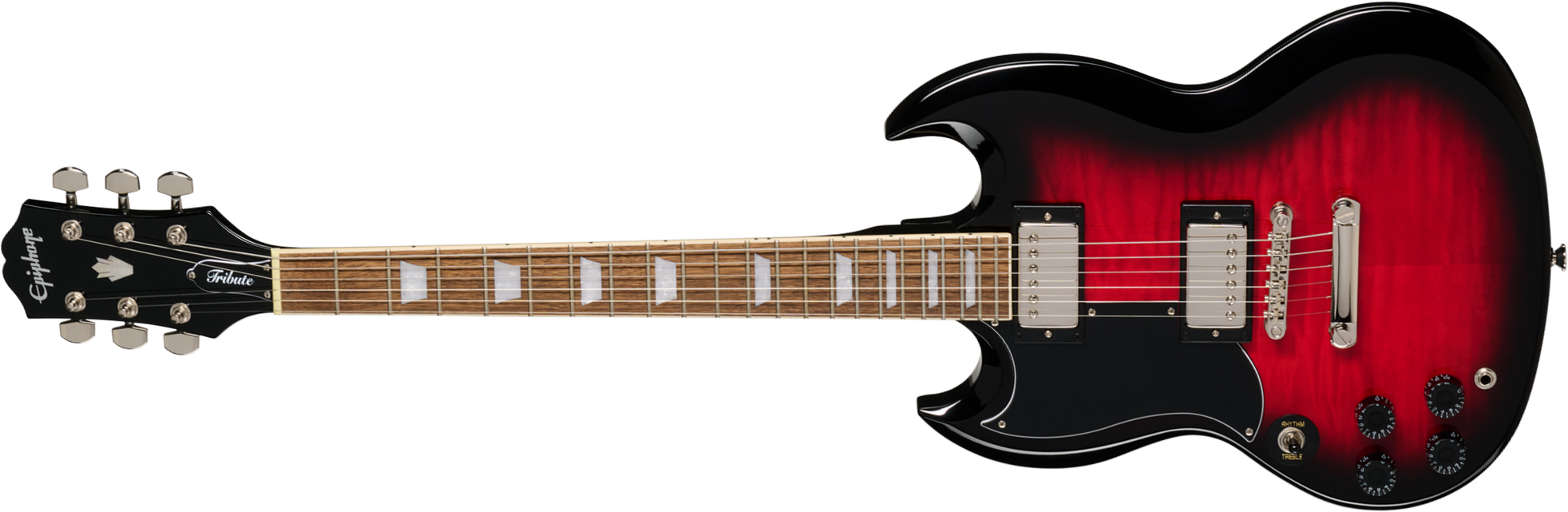 Epiphone Sg Tribute Plus Lh Gaucher Ibg 2h Ht Lau - Cherry Burst - Double cut gitaar - Main picture