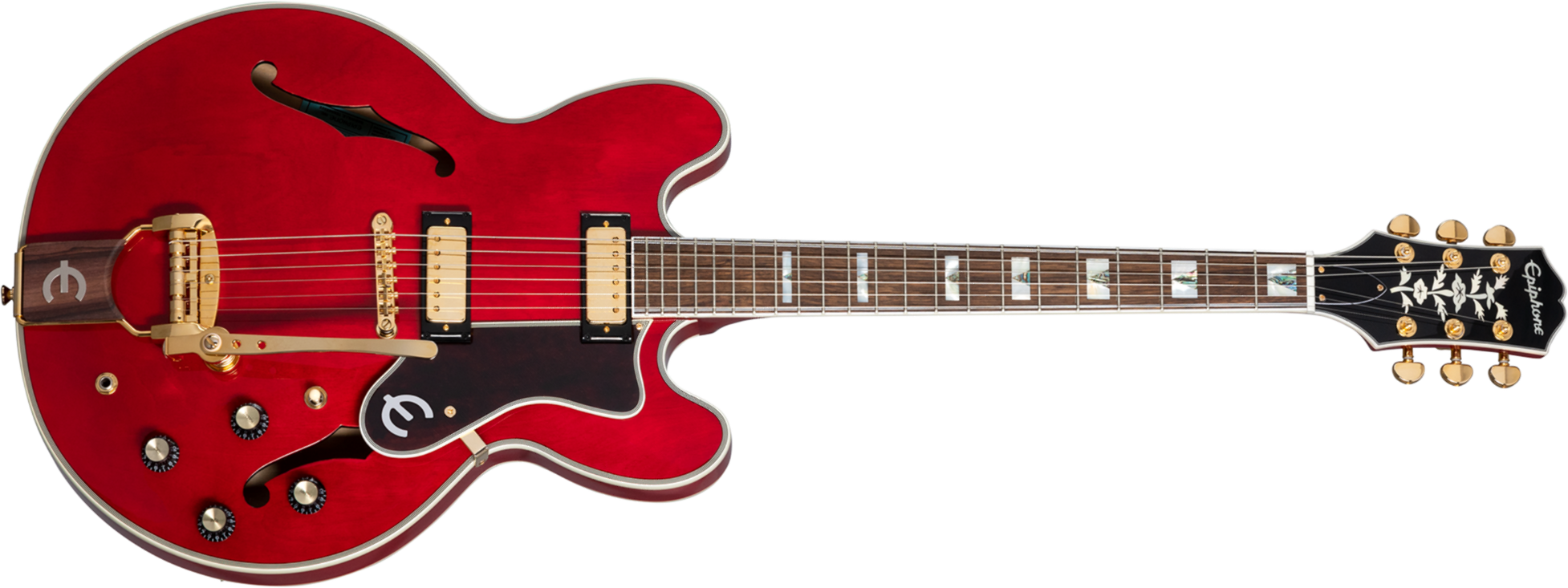 Epiphone Sheraton 150th Anniversary 2mh Ht Lau - Cherry - Semi hollow elektriche gitaar - Main picture