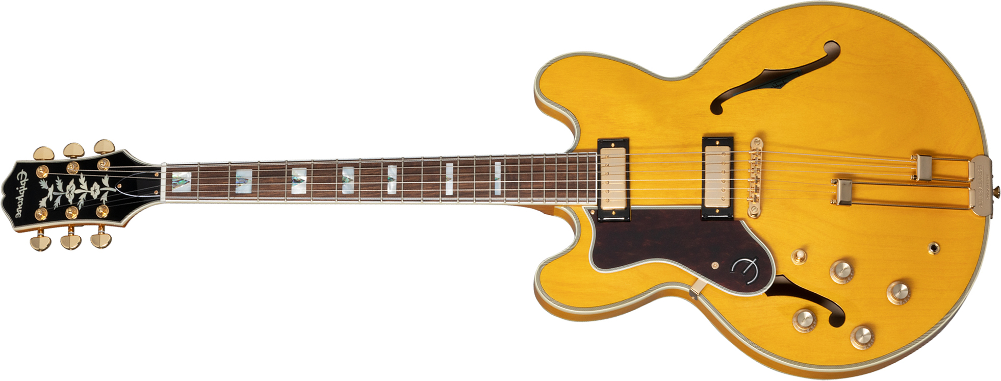 Epiphone Sheraton Lh Original Archtops Gaucher 2mh Ht Rw - Natural - Semi hollow elektriche gitaar - Main picture