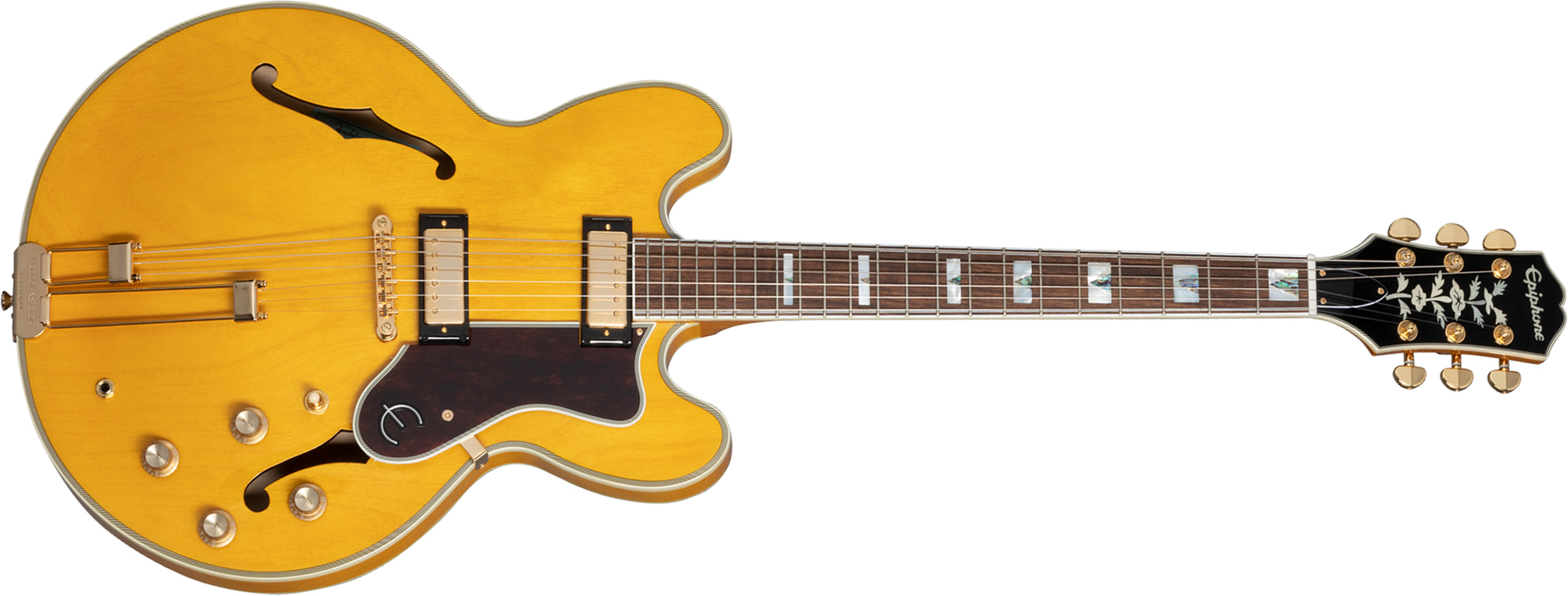 Epiphone Sheraton Original Archtop 2mh Ht Rw - Natural - Semi hollow elektriche gitaar - Main picture