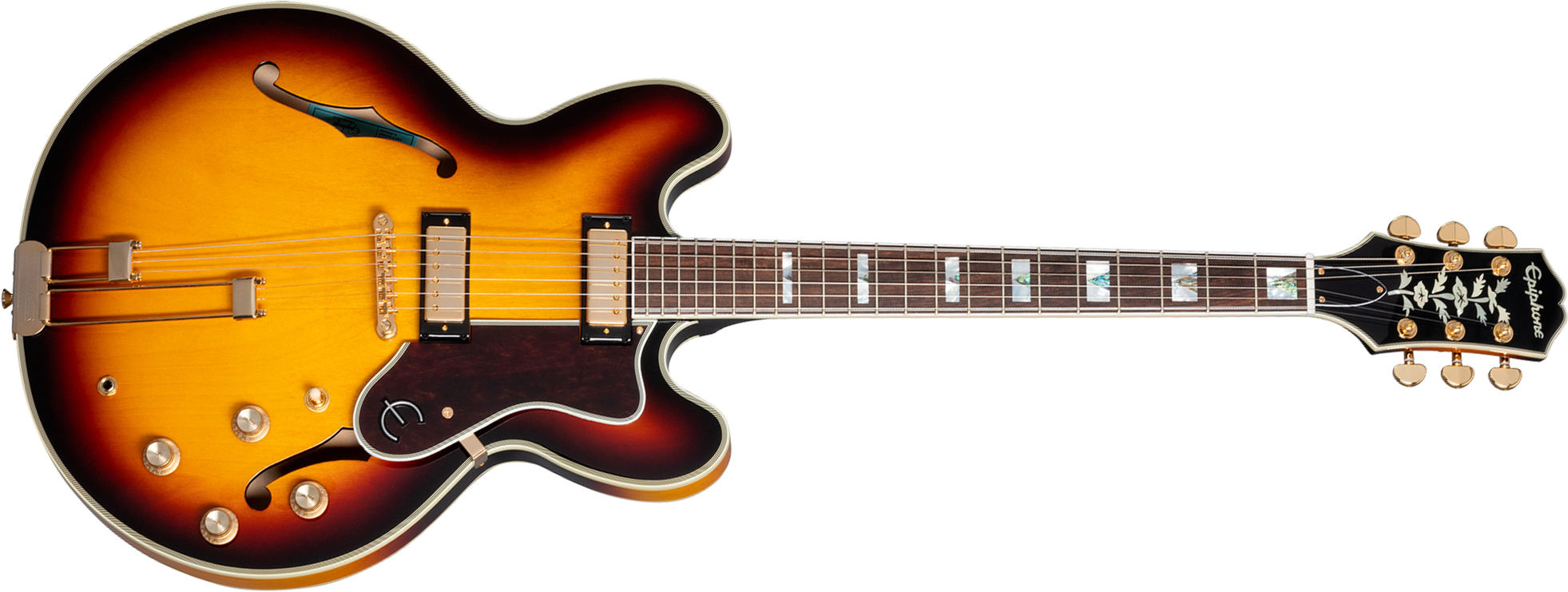Epiphone Sheraton Original Archtop 2mh Ht Rw - Vintage Sunburst - Semi hollow elektriche gitaar - Main picture