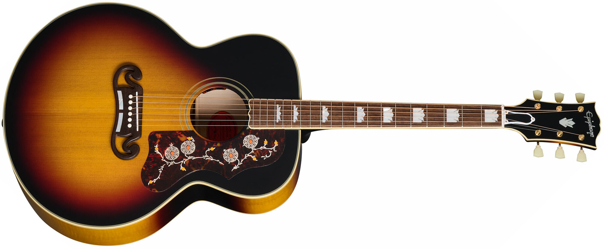 Epiphone Sj200 1957 Inspired By Jumbo Epicea Erable Lau - Vintage Sunburst - Elektro-akoestische gitaar - Main picture