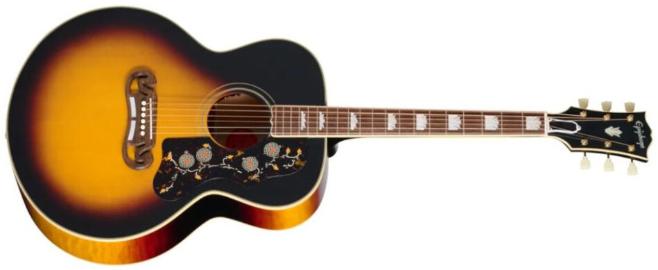 Epiphone Sj200 1957 Reissue Ins.by.g.c. Jumbo Epicea Erable Rw - Antique Vintage Sunburst - Folk gitaar - Main picture