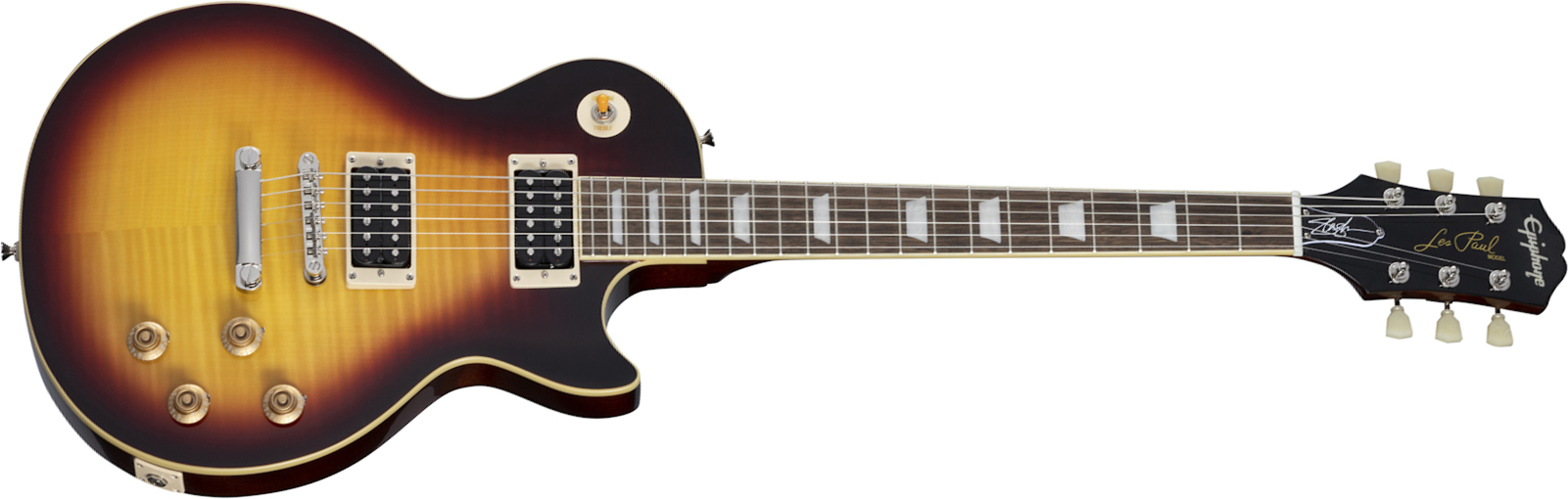 Epiphone Slash Les Paul Standard Signature 2h Ht Lau +etui - November Burst - Enkel gesneden elektrische gitaar - Main picture