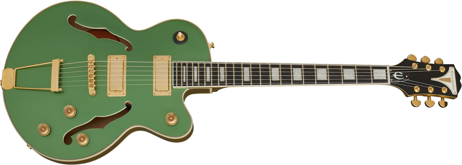 Epiphone Uptown Kat Es Original 2h Ht Eb - Emerald Green Metallic - Semi hollow elektriche gitaar - Main picture