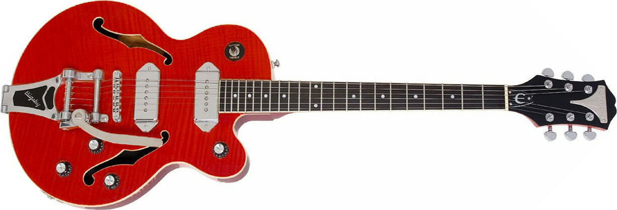 Epiphone Wildkat Ltd Bigsby - Wine Red - Semi hollow elektriche gitaar - Main picture