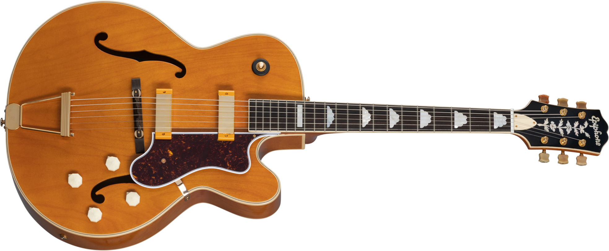 Epiphone Zephyr Deluxe Regent 150th Anniversary 2mh Ht Lau - Aged Antique Natural - Semi hollow elektriche gitaar - Main picture