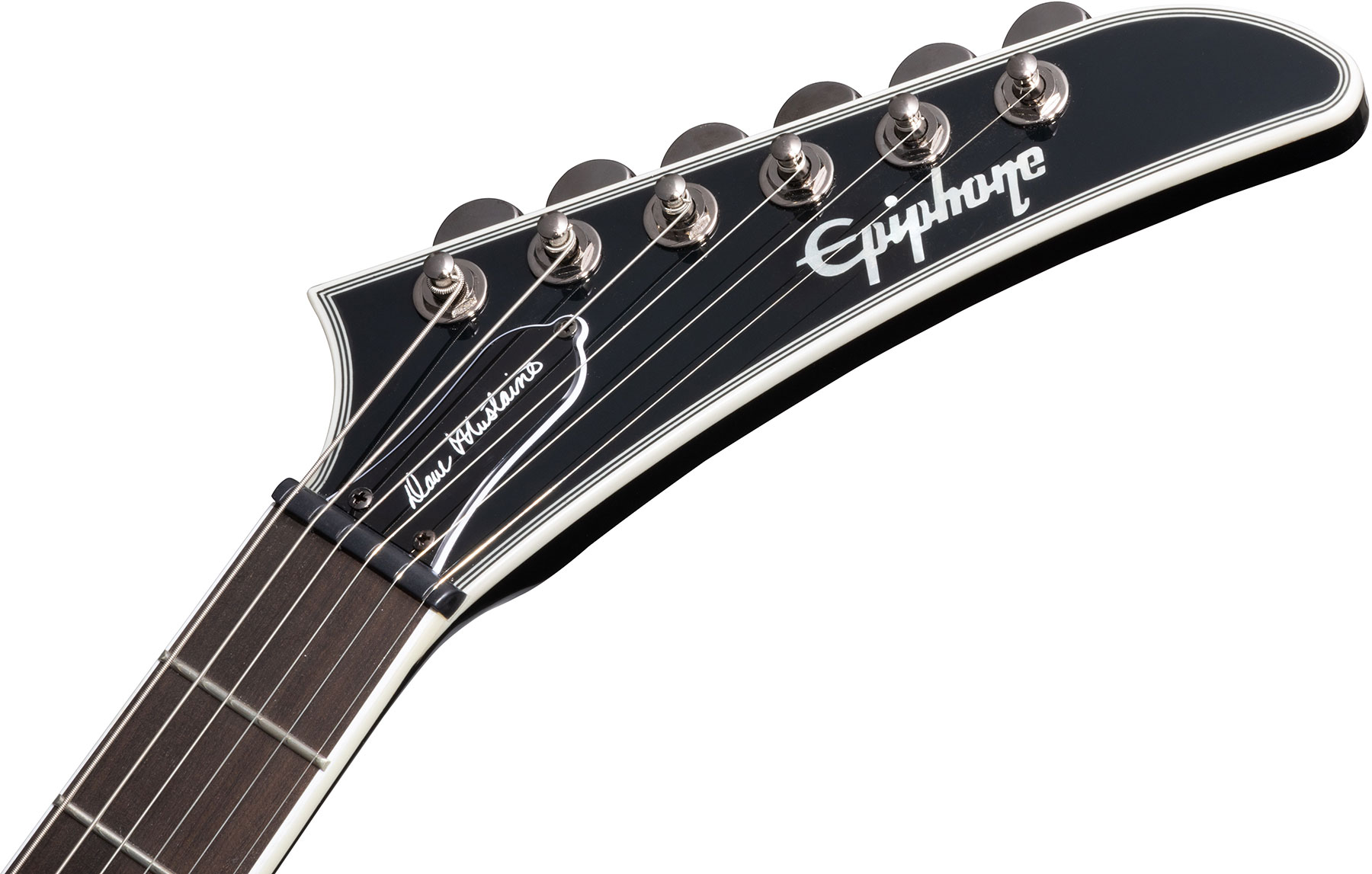 Epiphone Dave Mustaine Flying V Prophecy 2h Fishman Fluence Ht Eb - Black Metallic - Metalen elektrische gitaar - Variation 6