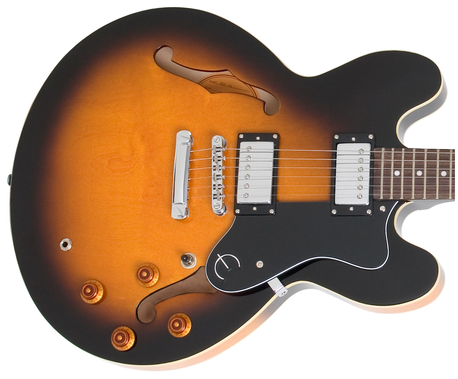 Epiphone Dot Ch - Vintage Sunburst - Semi hollow elektriche gitaar - Variation 2