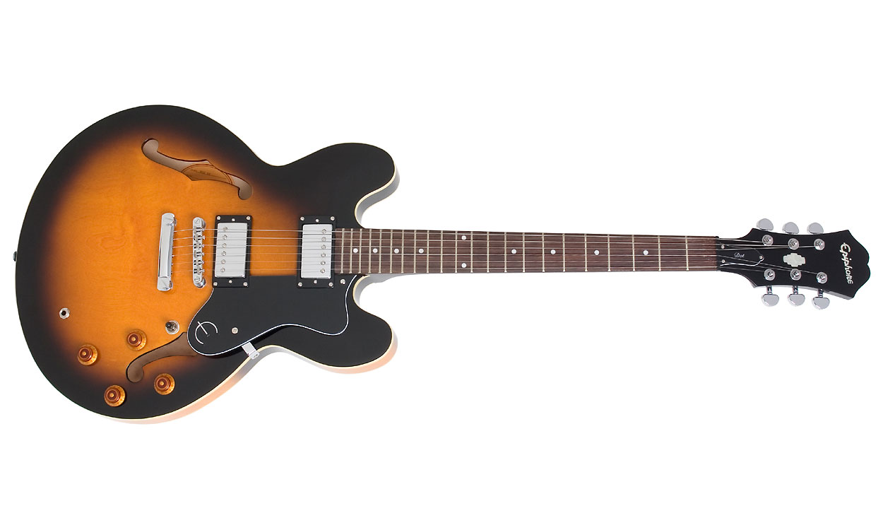 Epiphone Dot Ch - Vintage Sunburst - Semi hollow elektriche gitaar - Variation 1