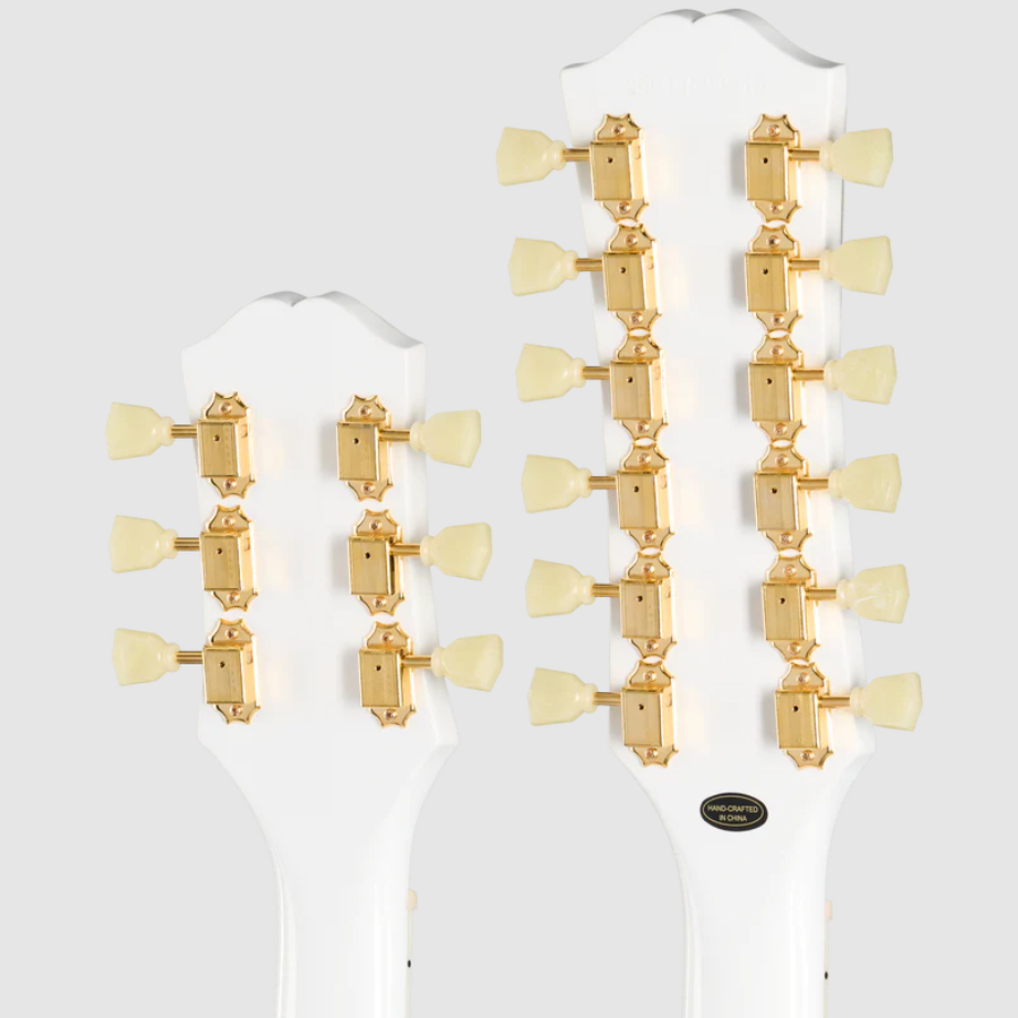 Epiphone Eds1275 Doubleneck Ibg 6/12c 2h Ht Lau - Alpine White - Dubbelhals gitaar - Variation 3