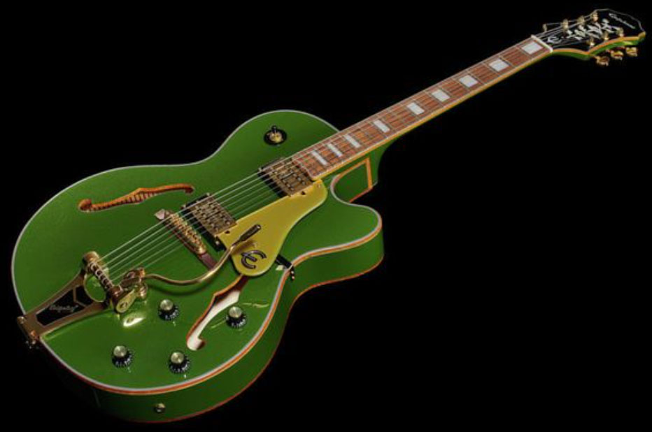 Epiphone Emperor Swingster Archtop 2h Trem Lau - Forest Green Metallic - Hollow bodytock elektrische gitaar - Variation 1