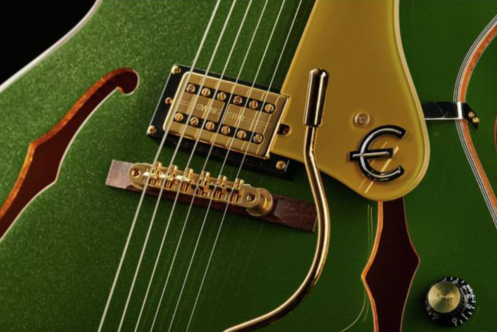 Epiphone Emperor Swingster Archtop 2h Trem Lau - Forest Green Metallic - Hollow bodytock elektrische gitaar - Variation 3