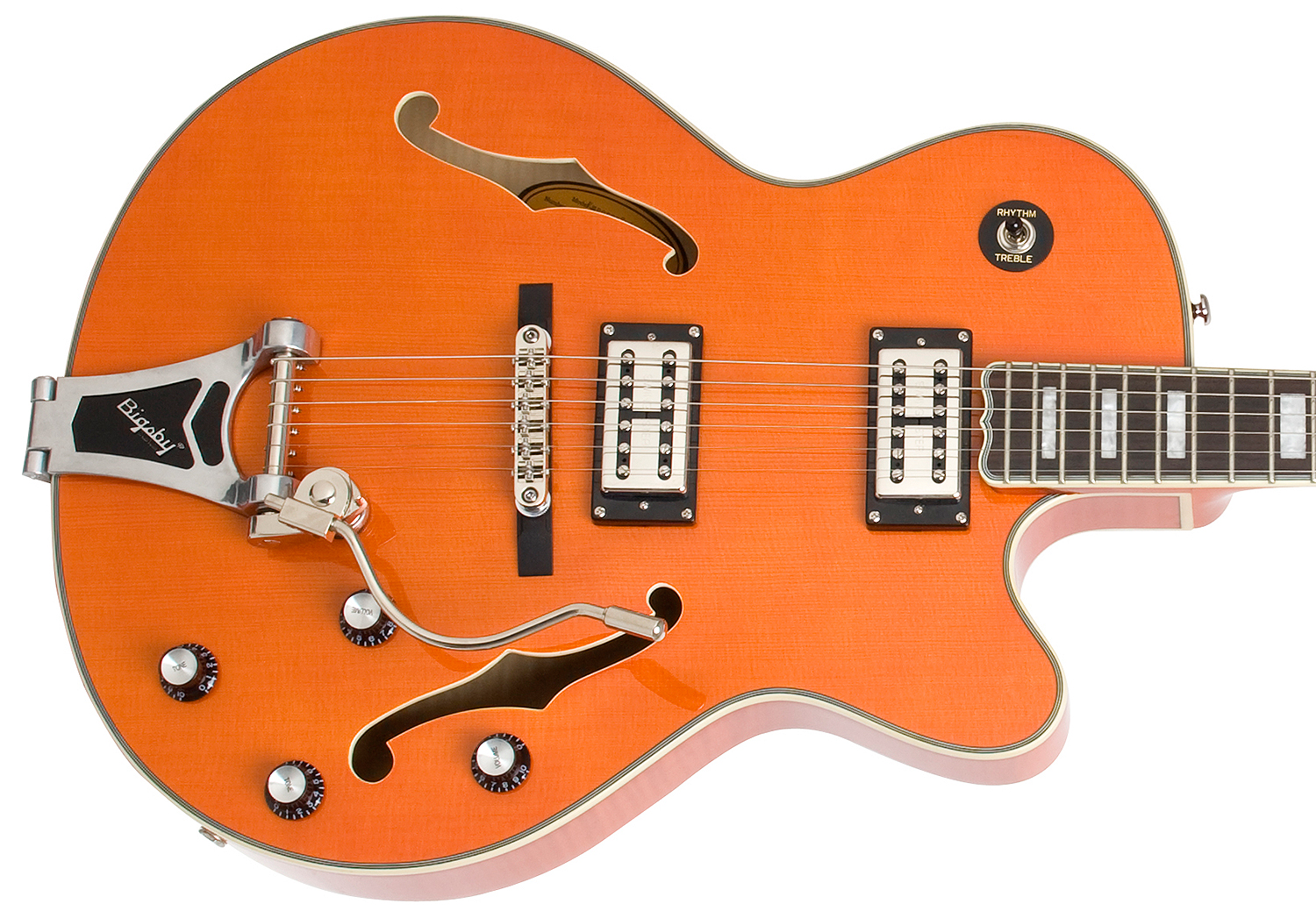 Epiphone Emperor Swingster Bigsby Gh - Sunrise Orange - Hollow bodytock elektrische gitaar - Variation 2