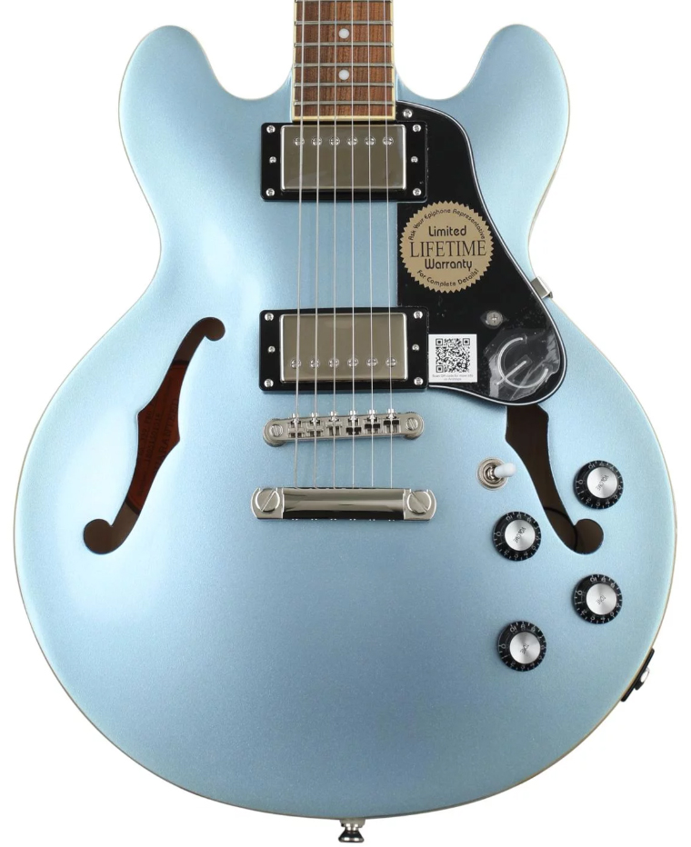 Epiphone Es-339 Pro Hh Ht Pf - Pelham Blue - Semi hollow elektriche gitaar - Variation 1