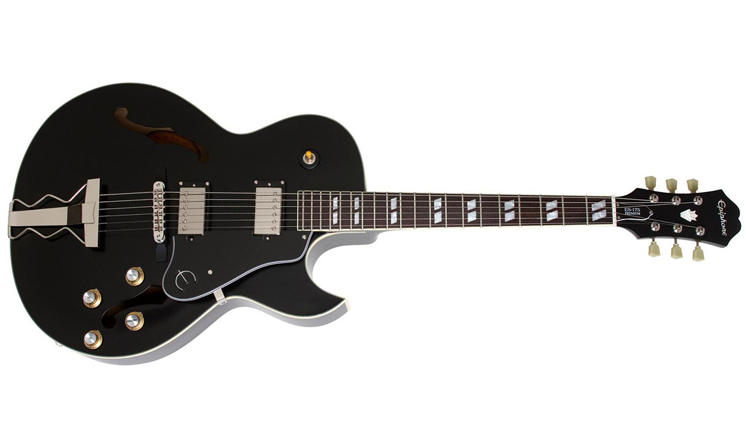 Epiphone Es175 Premium Outfit Ltd Run Ch - Ebony - Semi hollow elektriche gitaar - Variation 1