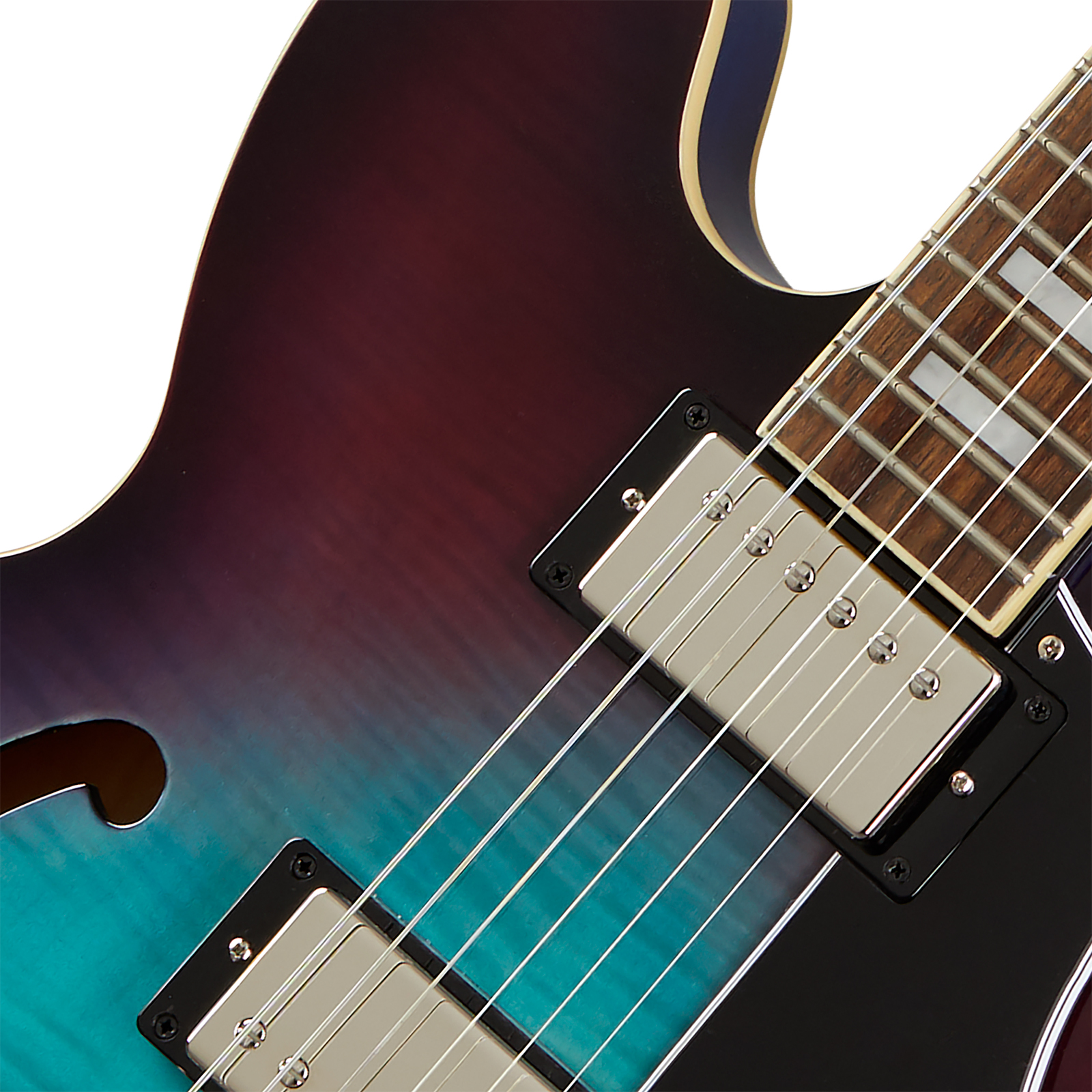 Epiphone Es335 Figured Ibg Original 2h Ht Rw - Blueberry Burst - Semi hollow elektriche gitaar - Variation 2