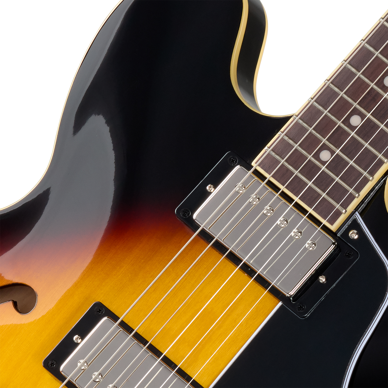 Epiphone Es335 Ibg Original 2h Ht Rw - Vintage Sunburst - Semi hollow elektriche gitaar - Variation 2