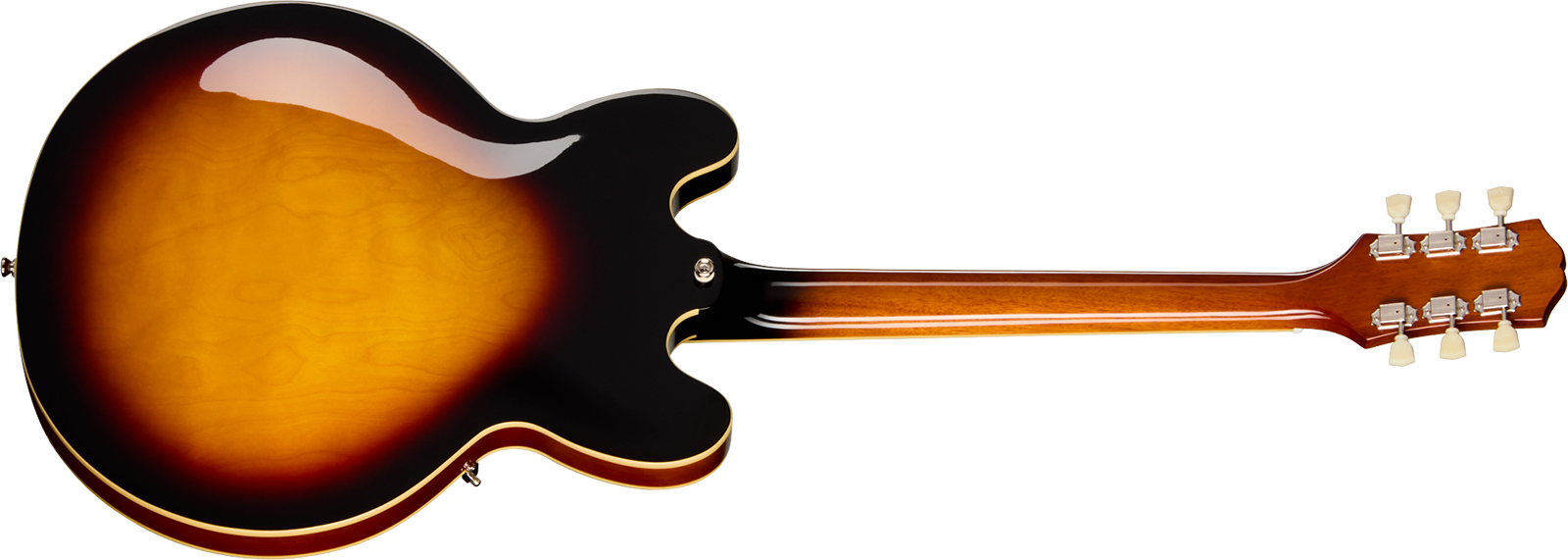 Epiphone Es335 Lh Ibg Original Gaucher 2h Ht Rw - Vintage Sunburst - Linkshandige elektrische gitaar - Variation 1